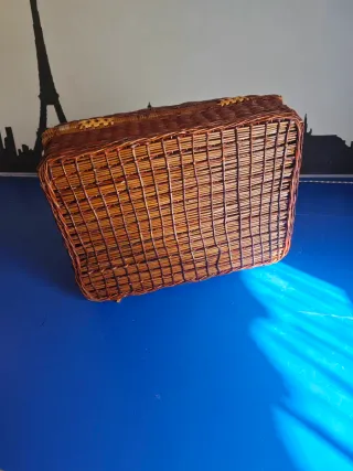 Cesta/maleta de mimbre vintage
