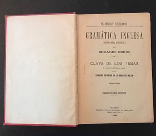Gramática Inglesa de Eduardo Benot