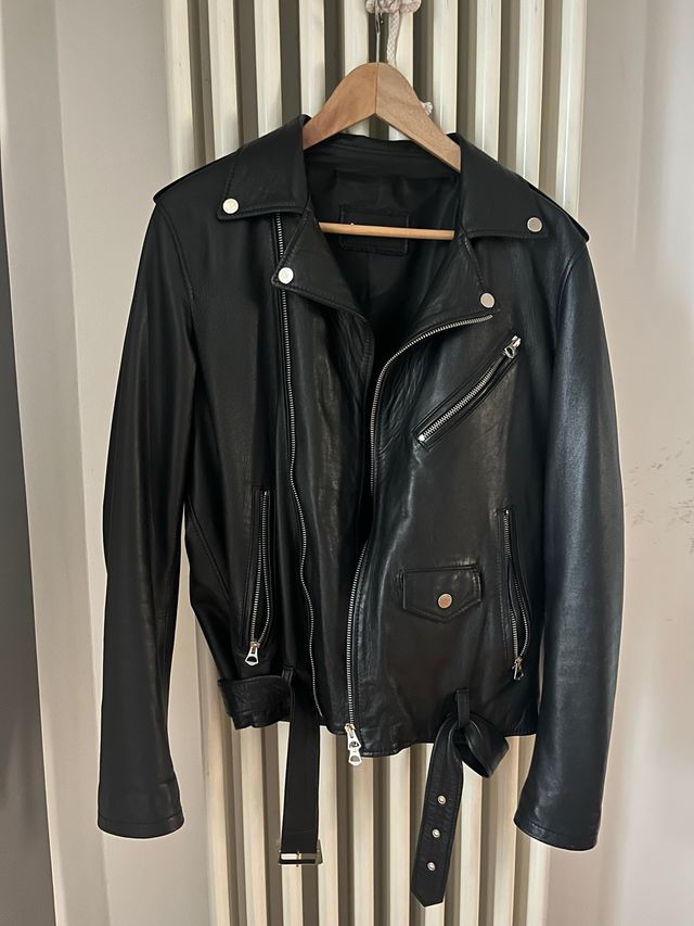 Chiodo vera pelle nero