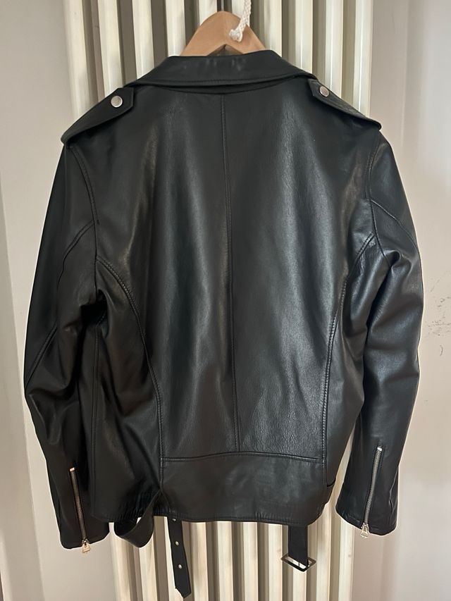 Chiodo vera pelle nero