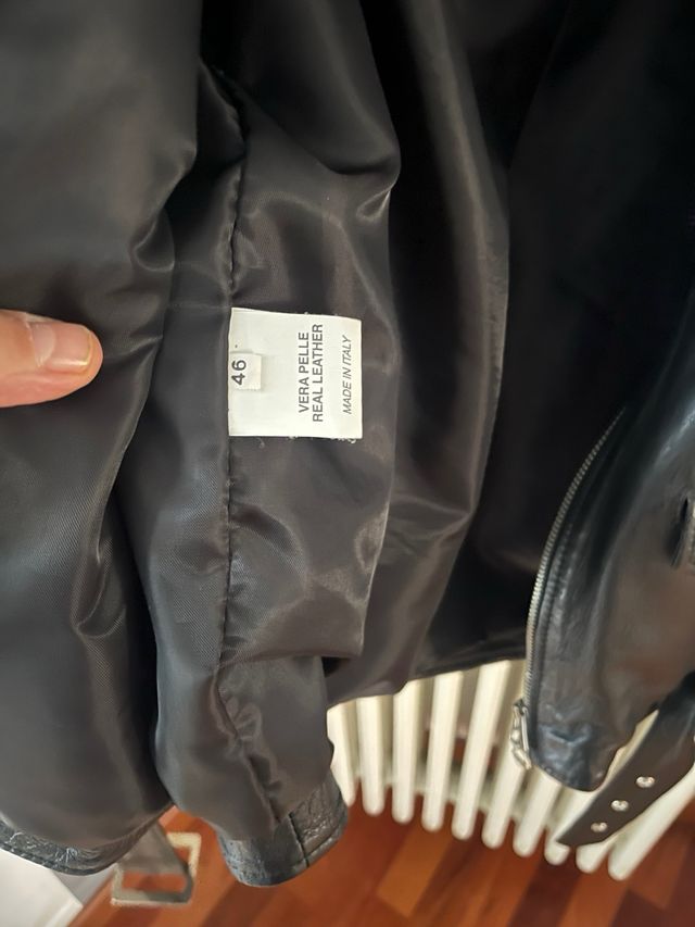 Chiodo vera pelle nero