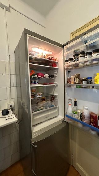 Frigorífico Combi Gris Inox 2m