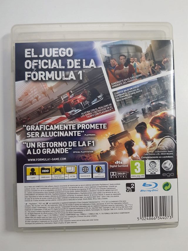 F1 2010 PS3 (PlayStation 3)