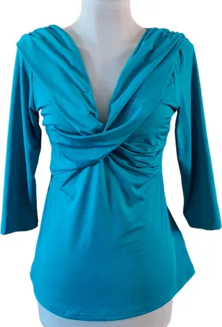 Blusa escote cruzado manga 3/4