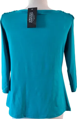 Blusa escote cruzado manga 3/4