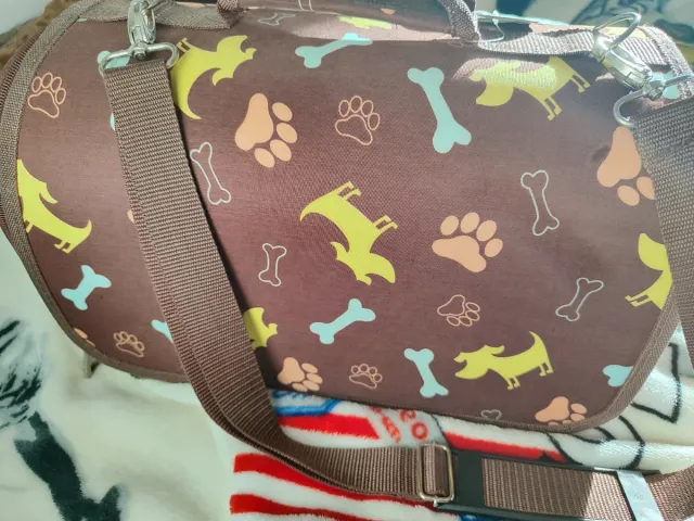 Bolso de viaje para perro con estampado