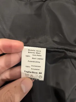 Chaqueta Italiana Cuero Cordero Roja nueva