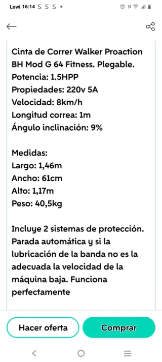 Cinta de Correr Profesional