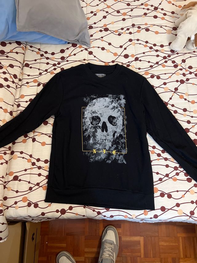 Jersey Primark Calavera NYC Negro Talla M