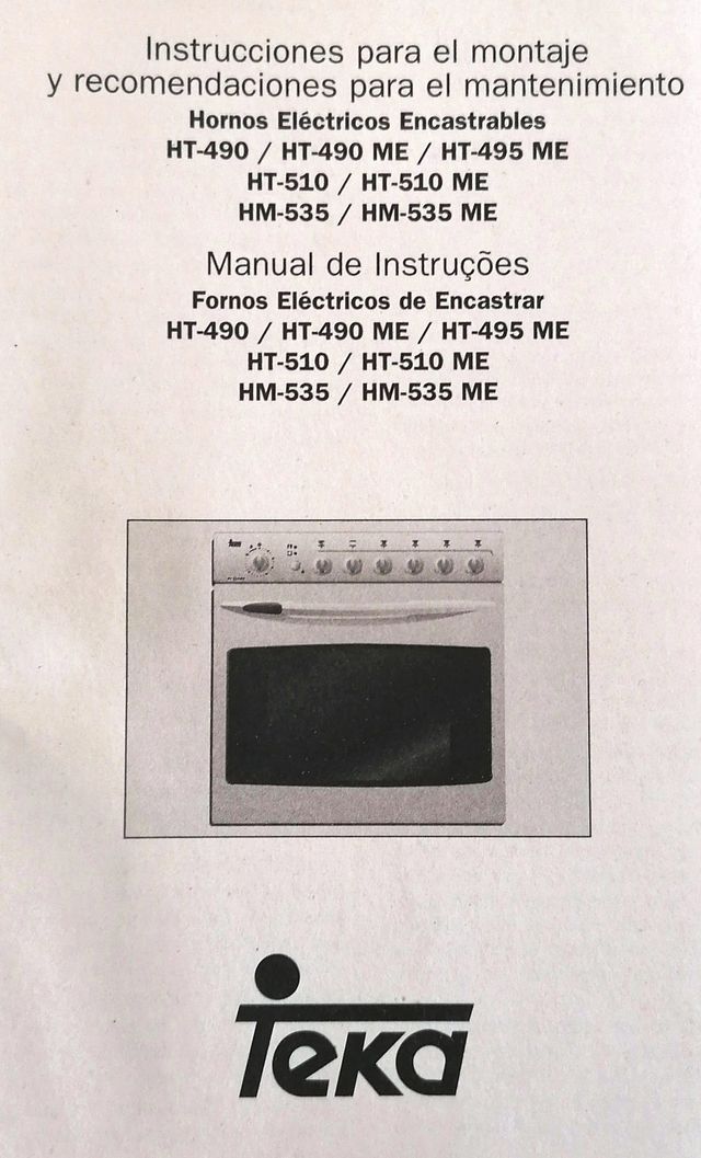 TEKA-Manual instrucciones modelos hornos