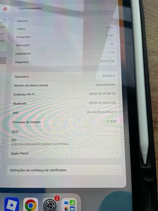 iPad Pro 12.9 M1 16GB 1TB wi-fi + cellular