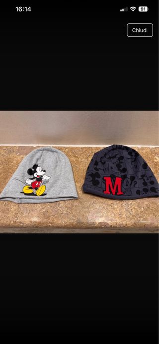 Set 2 cappelli bimbo Mickey Mouse Disney