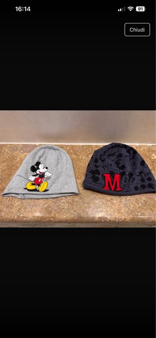 Set 2 cappelli bimbo Mickey Mouse Disney