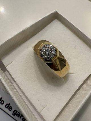 Anillo oro 18k con diamantes