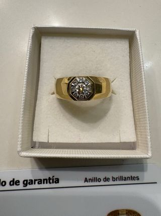 Anillo oro 18k con diamantes