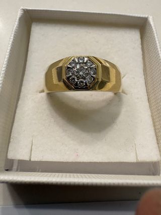 Anillo oro 18k con diamantes