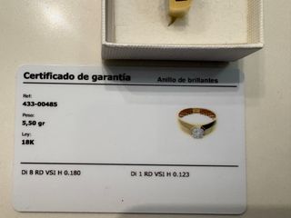 Anillo oro 18k con diamantes