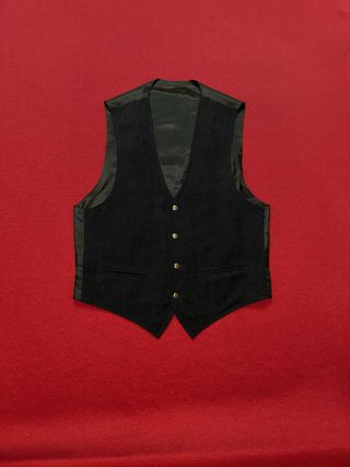 Chaleco de ante negro para hombre