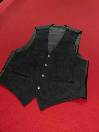 Chaleco de ante negro para hombre