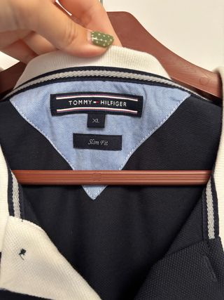 Polo Tommy Hilfiger Rayas Azul Rojo Blanco