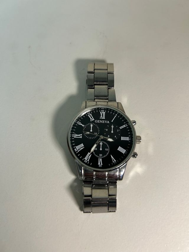 Reloj Geneva Plata y Negro