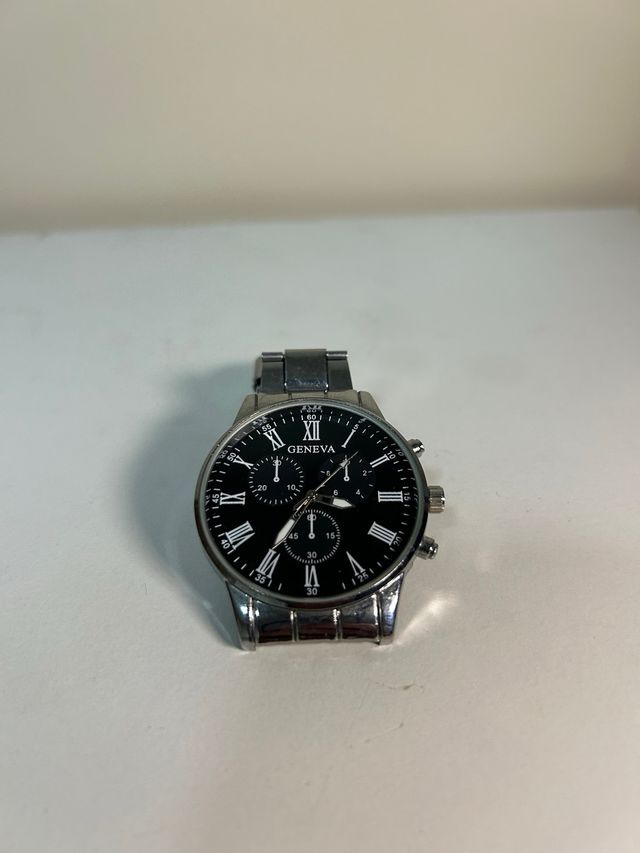 Reloj Geneva Plata y Negro