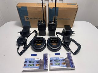 2 Motorola GP340 Walkie-Talkie