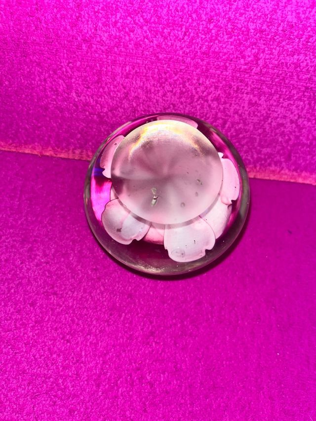 Pisapapeles cristal Murano flor rosa