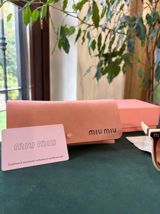 Occhiali da sole Miu Miu beige e marroni
