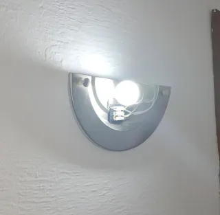 Aplique de pared acero inoxidable y cristal