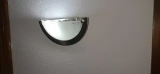 Aplique de pared acero inoxidable y cristal