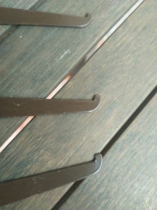 3 Soportes Estantería Pared Metal Marrón