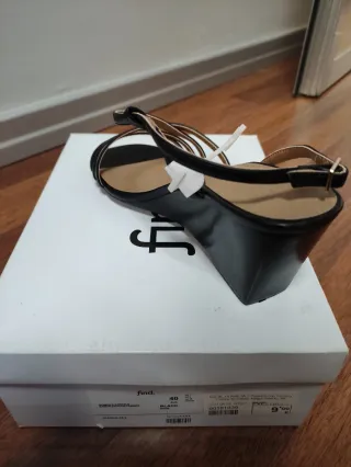 Sandalias de cuña negras Diversas Tallas