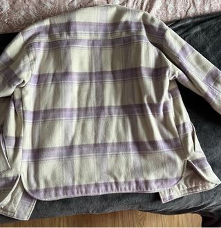 Chaqueta-abrigo cuadros Pull&Bear oversize