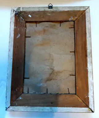 Cornice antica con intagliata oro e marrone