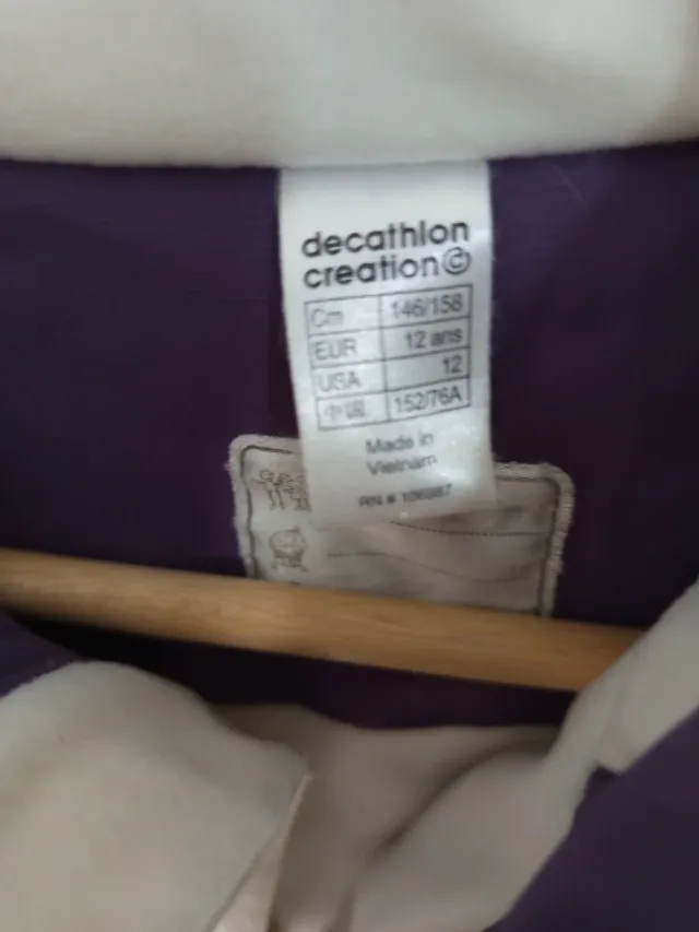 Cazadora niña morada Quechua Talla 12