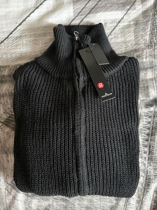 Jersey Stone Island Cremallera Talla M Negro