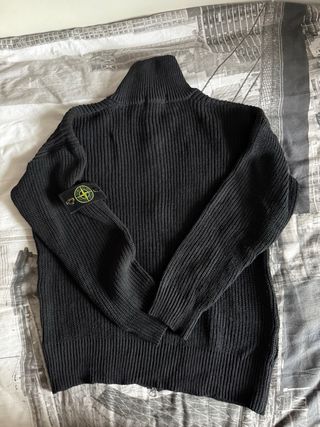 Jersey Stone Island Cremallera Talla M Negro