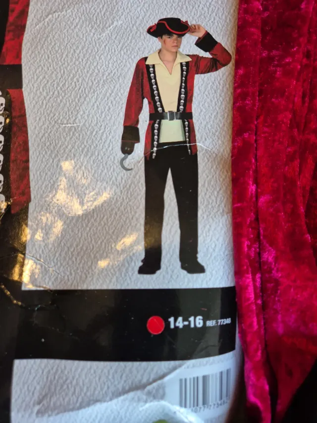 Disfraz Pirata Niño Talla 14-16