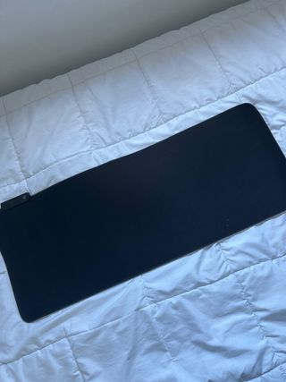 Alfombrilla para teclado negra con luces LED