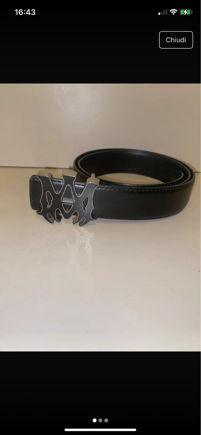 Cintura Amiri con fibbia logo