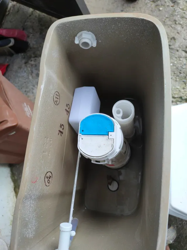 Inodoro blanco de porcelana