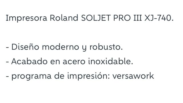 Impresora Plotter Roland Soljet Pro III XJ 740