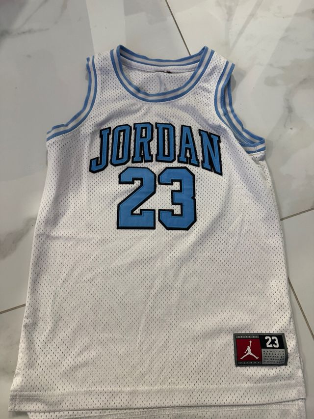Maglia Jordan 23 Bambino Bianca Azzurra