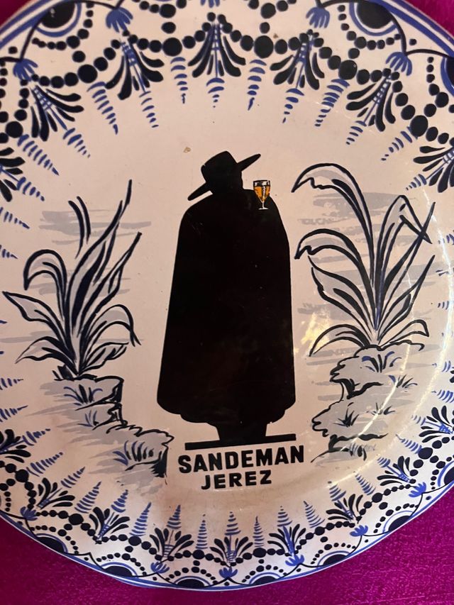 Plato Cerámica Antiguo Sandeman Jerez