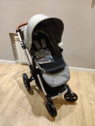 Carro bebé Jane Kaway gris, silla y capazo