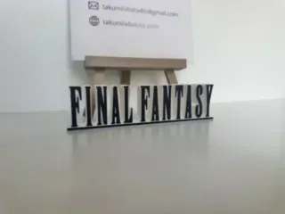 Letrero Final Fantasy | Logo decorativo 3D