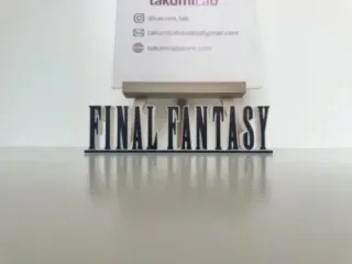 Letrero Final Fantasy | Logo decorativo 3D