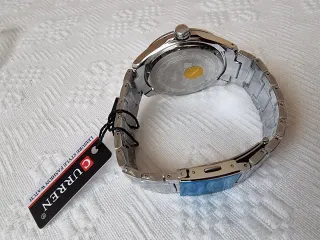 Reloj Curren Hombre Plata y Blanco