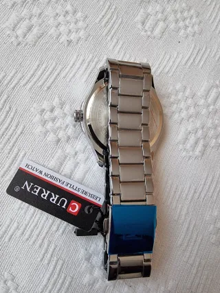 Reloj Curren Hombre Plata y Blanco